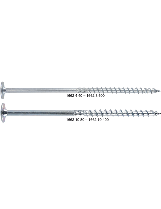 WOOD SCREW COUNTERSUNK ZINC-PLATED 8X180