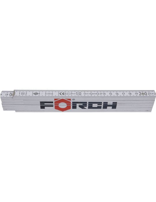 WOODEN FOLDING RULER 2M - WHITE
