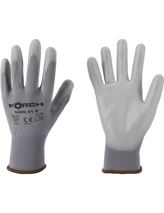 GREY PU GLOVES SIZE 11