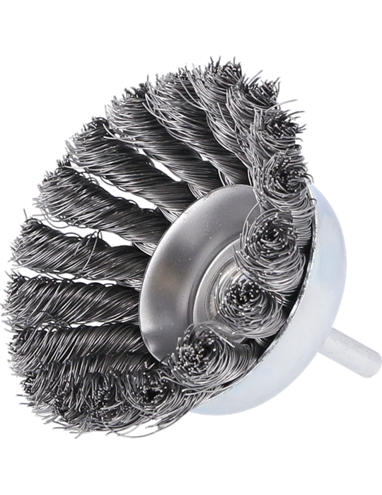 CONICAL WIRE BRUSH 6MM SHANK D70 5*