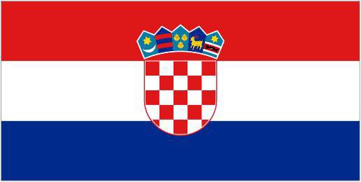 CROATIAN flag -polyester 30x45 cm