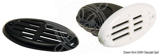 FLUSH MOUNT HORN WHITE + BLACK ABS COVER 12V 84X43X94