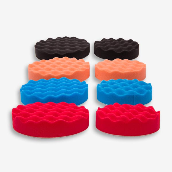 POLISHING SPONGE 130X50 WAVES RED