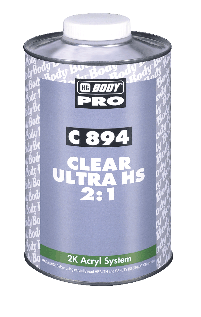 C894 CLEAR ULTRA HS 2:1-2K ACRYLIC CLEAR GLOSS LACQUER 1L