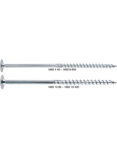 [16628180] WOOD SCREW COUNTERSUNK ZINC-PLATED 8X180