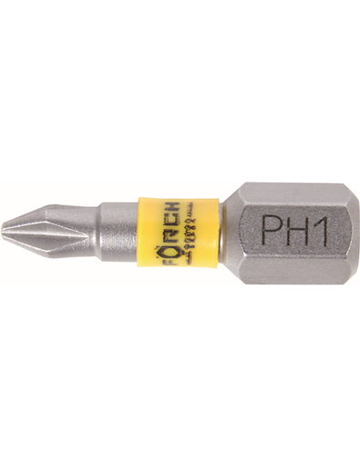 [431151] 1/4" PH-BIT 25MM SIZE 1 YELLOW 5*