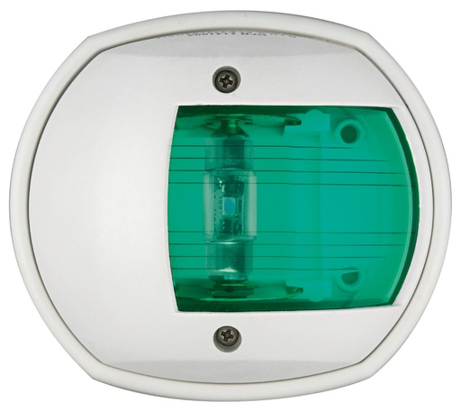 [1144812] Compact 12 LED navigation light green starboard 112.5* - white housing