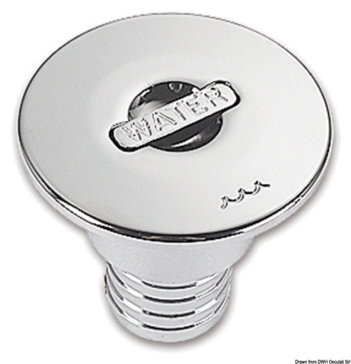 [2066702] CHROME-PLATED BRASS DECK FILLER WATER STRAIGHT 38mm (Typo 3mm in original)