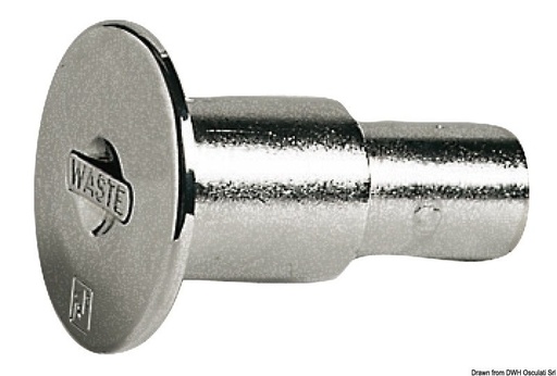 [2066704] CHROME-PLATED BRASS DECK FILLER FUEL STRAIGHT 38mm