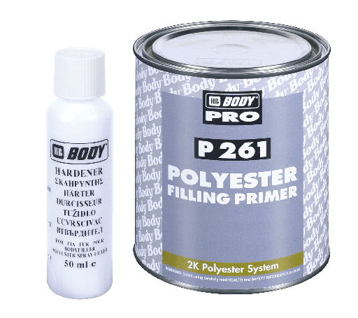 [HB2610700001 + 705] P261 POLYESTER FILLING PRIMER-2K POLYESTER PRIMER/FILLER 1L + HARDENER