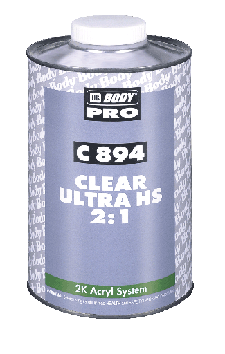 [HB8940000001] C894 CLEAR ULTRA HS 2:1-2K ACRYLIC CLEAR GLOSS LACQUER 1L